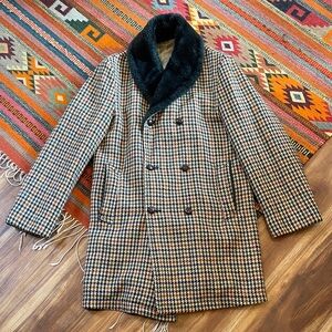 Mighty-Mac Men's Houndstooth Double-Breasted Coat